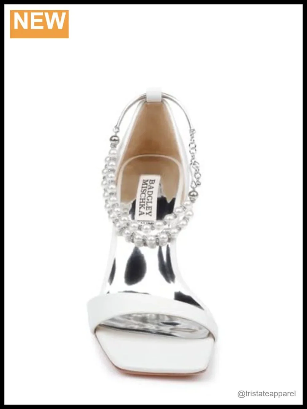 Pearl Ankle Strap Stiletto Heeled Sandals Formal Evening Prom